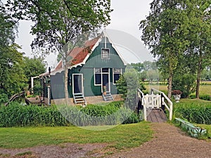 Traditional historical old dutch wooden house in the Netherlands