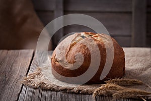 Traditional homemade christmas panettone italian