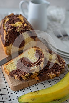 Traditional homemade marble cake