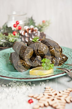 Traditional Homemade Stuffed Grape Leaves