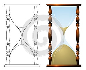 Traditional hourglass illustration