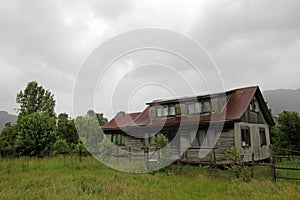 Traditional house along Carretera Austral, Chile