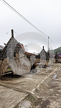 Traditional house at bajawa photo