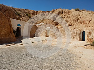 Traditional house of Berbers in the Matmata, Tunisia.