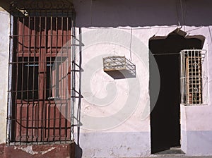 Traditional house with bird cage in Trinidad