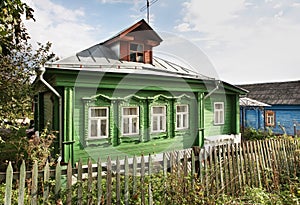 Traditional house in Bogolyubovo. Vladimir oblast. Russia