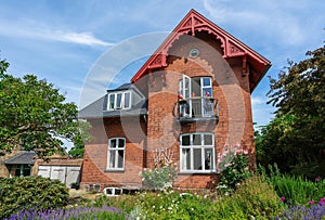 Traditional house with Danish Flags - Roskilde, Denmark