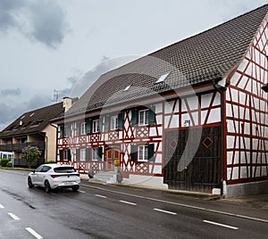 Traditional house in enclave of Busingen, Germany