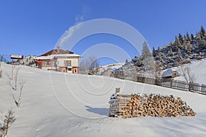 Traditional house in Fundatica village, Romania