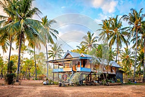 Traditional house in Gili Air photo
