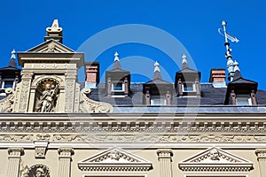 Traditional house in the historic part of Erfurt, Thuringia, Germany