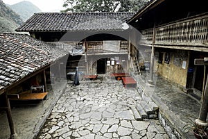 Traditional house of Hmong people in which the movie namely story of pao was filmed