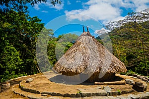 Traditional house of Kogi people, indigenous photo