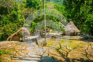 Traditional house of Kogi people, indigenous photo