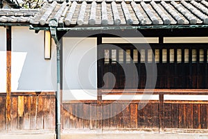 Traditional house at Kurashiki Bikan Historical Quarter in Okayama, Japan