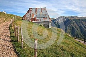 A traditional house in Lukomir village, overlooking Rakitnica canyon