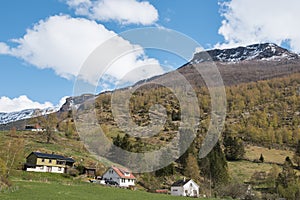 Traditional House and mountain view from cruise.