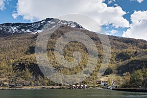 Traditional House in nature view from cruise.