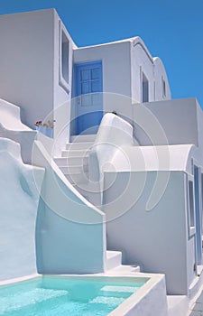 Traditional house in Oia islands Santorini Greece