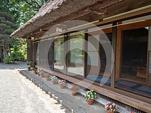 Traditional house at Oshino Hakkai village, Japan
