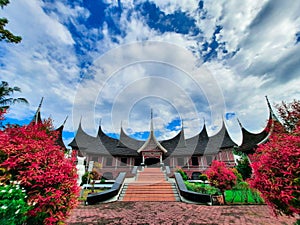 Traditional house of Rumah Gadang on Padang, Sumatera Barat, Indonesia