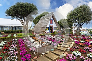 Traditional house in Santana, Madeira Island, Portugal.