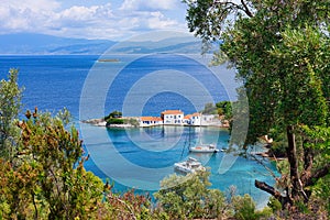 Traditional house by the sea, Milina, Volos, Greece. Tzasteni is located in Pelion