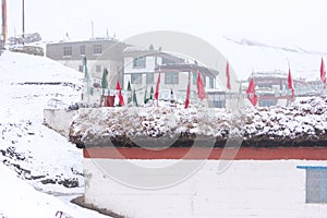 A Traditional House - Snow Covered Langza Village, Spiti Valley, Himachal Pradesh