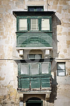 Traditional house window architecture detail la valletta old tow