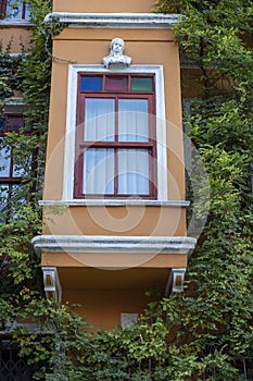 Traditional houses at Balat District in Istanbul, Turkey