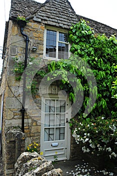 Traditional houses and gardens in England