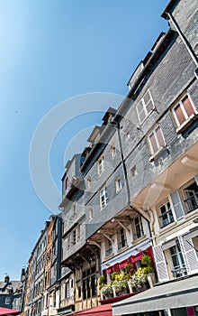 Traditional houses in Honfleur. Normandy, France