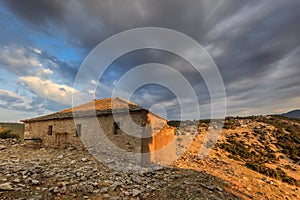 Traditional houses in Kastro village, Greece