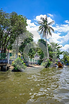 Traditional houses on Khlong, Bangkok, Thailand