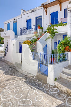 Traditional houses in Kimolos island, Greece photo