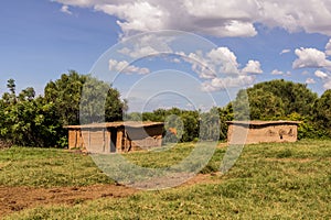 Traditional houses of Masai village, Ken