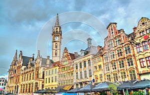 Traditional houses in the old town of Ghent, Belgium