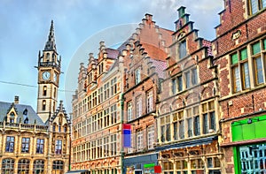 Traditional houses in the old town of Ghent, Belgium