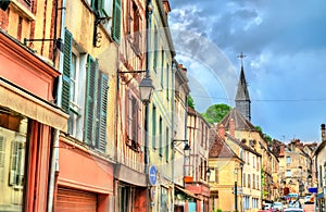 Traditional houses in the old town of Provins, France