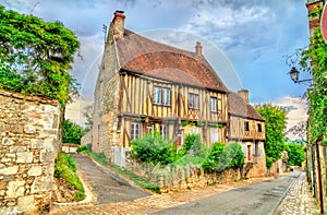 Traditional houses in the old town of Provins, France