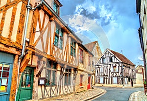 Traditional houses in the old town of Provins, France