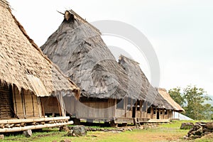 Traditional houses in open-air museum in Wologai