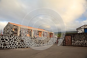 Traditional houses of Pico Island in Azores