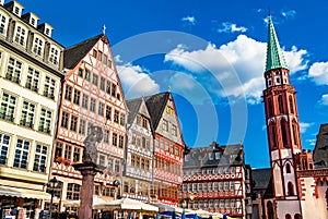 Traditional houses at Romerberg in Frankfurt, Germany