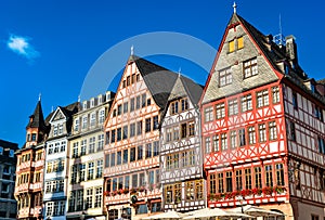 Traditional houses at Romerberg in Frankfurt, Germany