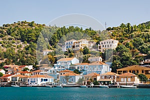 Traditional houses in Vathy Ithaca Greece Ithaka