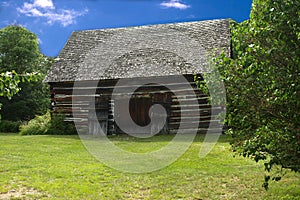 Traditional housing of the fur trade, Haliburton, ON, Canada