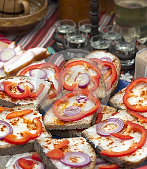 Traditional Hungarian breakfast