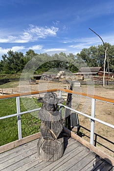 Traditional hungarian farmstead at the Lake Tisza Ecocentre in Poroszlo