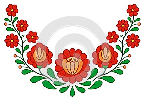 Traditional Hungarian folk embroidery pattern